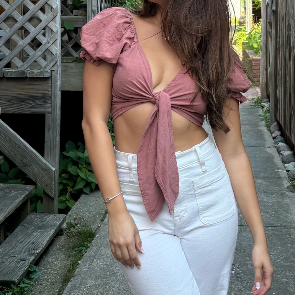 Pink tie top - Picture 2 of 2